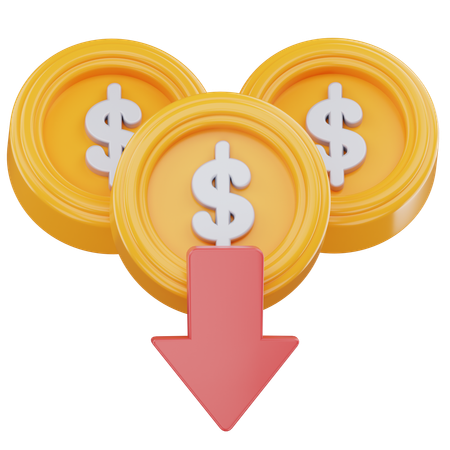 Dollar Reduction  3D Icon