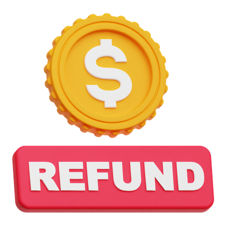 Dollar Refund  3D Icon