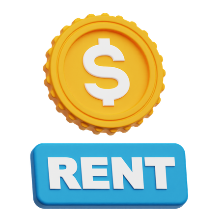 Dollar Rent  3D Icon