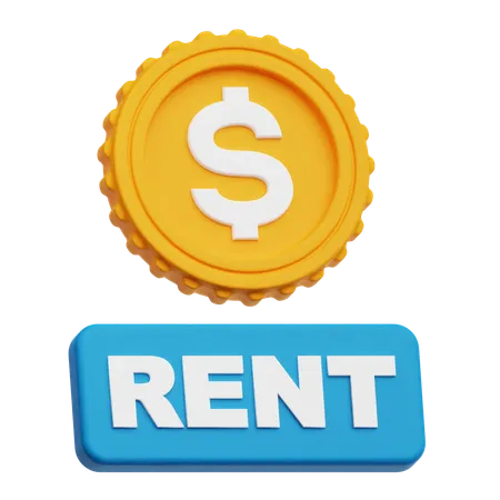 Dollar Rent  3D Icon