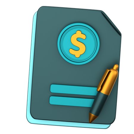 Dollar Report  3D Icon