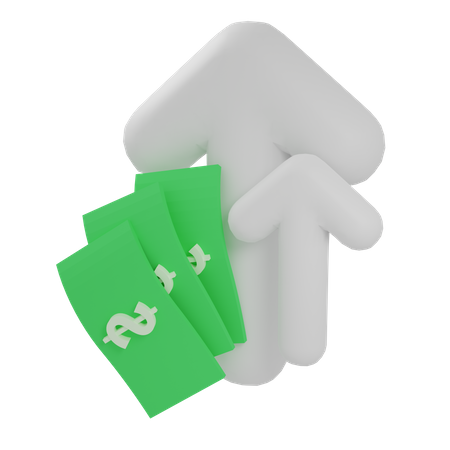 Dollar Rising  3D Icon