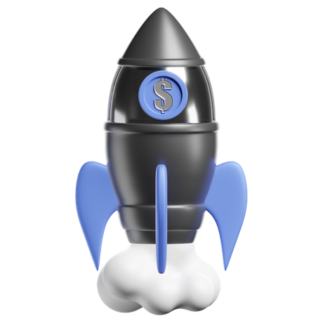Dollar Rocket  3D Icon