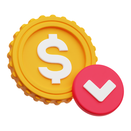 Dollar-Abnahme  3D Icon