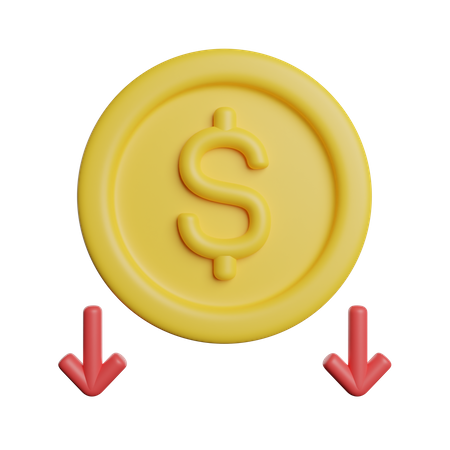 Dollar-Abnahme  3D Icon