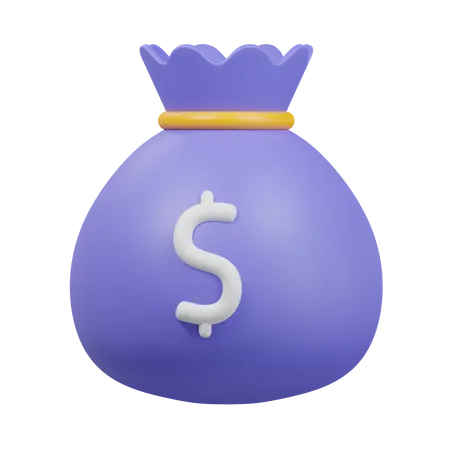 Money Bag 3 D Illustration 3D Icon