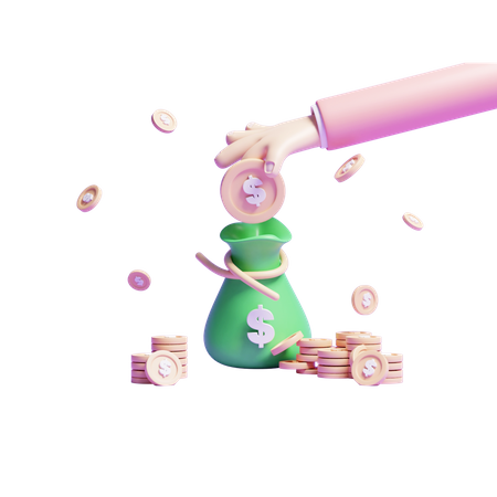 Dollar Sack  3D Icon