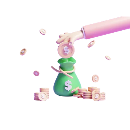 Dollar Sack  3D Icon