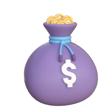 Dollar Sack 3D Icon