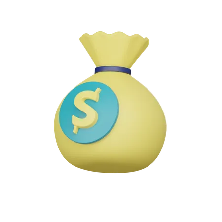 3 D Money Bag Profit 3D Icon