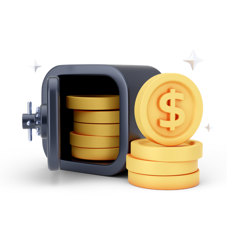 Dollar Safe  3D Icon