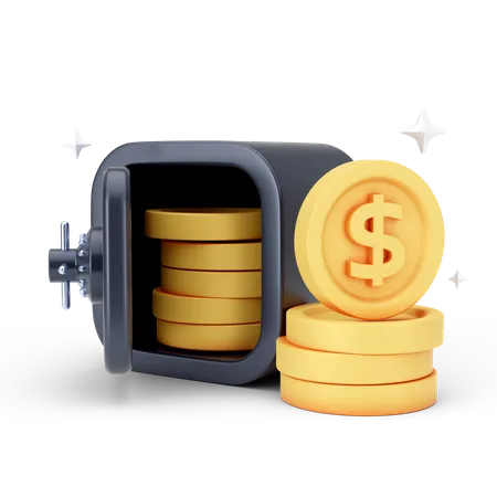 Dollar Safe  3D Icon