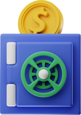 Dollar Safe  3D Icon