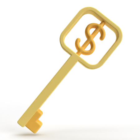 Dollar-Schlüssel  3D Icon