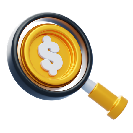 Dollar Search  3D Icon