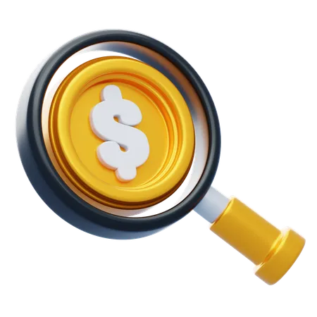 Dollar Search  3D Icon