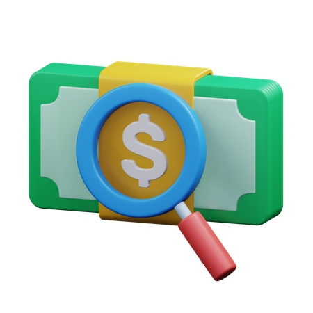 Dollar Search  3D Icon