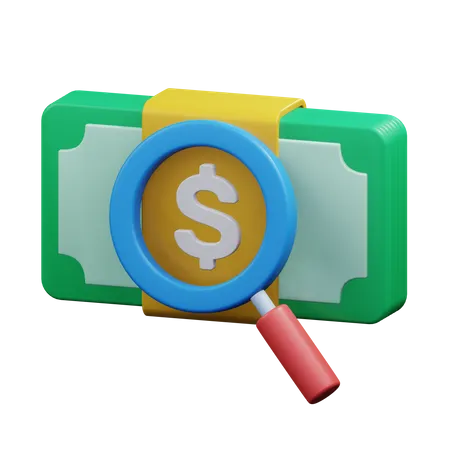 Dollar Search  3D Icon