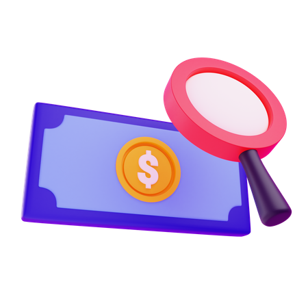 Dollar Search  3D Icon