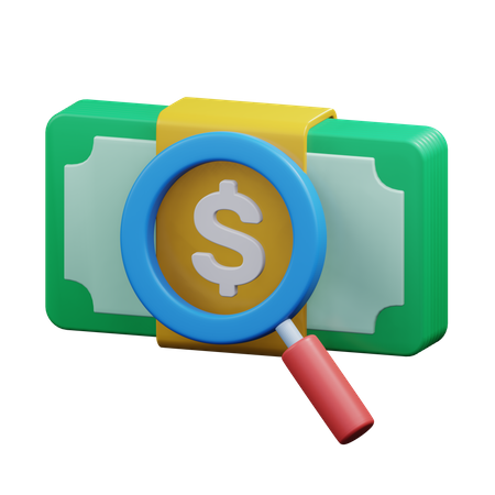Dollar Search  3D Icon