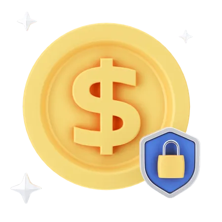 Sécurité du dollar  3D Icon