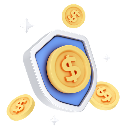 Sécurité en dollars  3D Icon