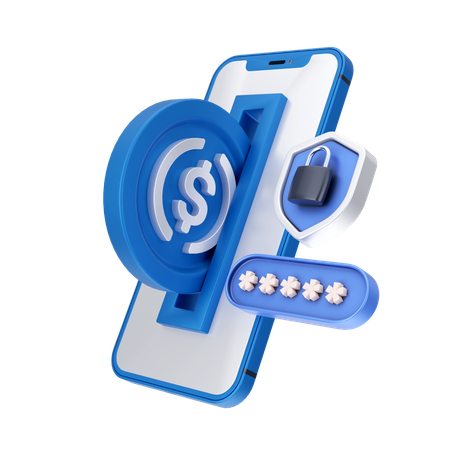 Dollar security  3D Icon