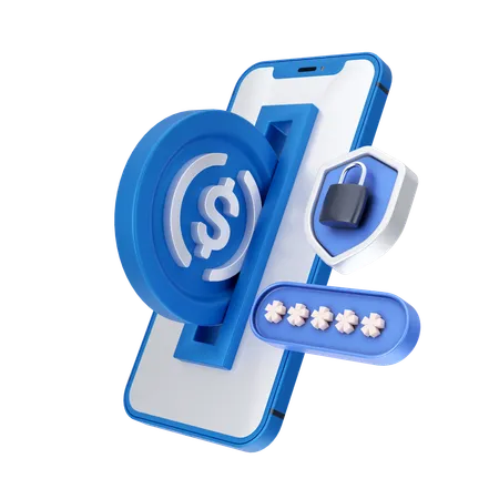 Dollar security  3D Icon