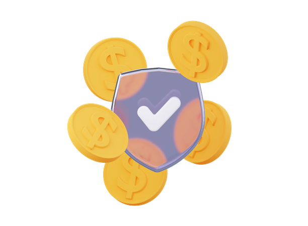 Dollar Security  3D Icon