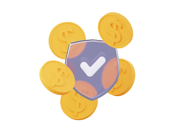 Dollar Security  3D Icon