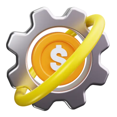 Dollar Setting  3D Icon