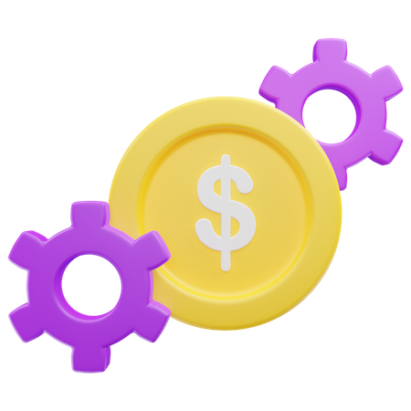 Dollar Setting  3D Icon