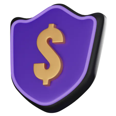 Dollar Shield  3D Icon