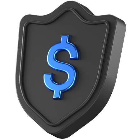 Dollar Shield  3D Icon