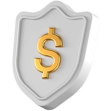 Dollar Shield  3D Icon