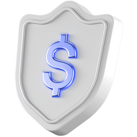 Dollar Shield  3D Icon