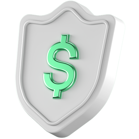 Dollar Shield  3D Icon