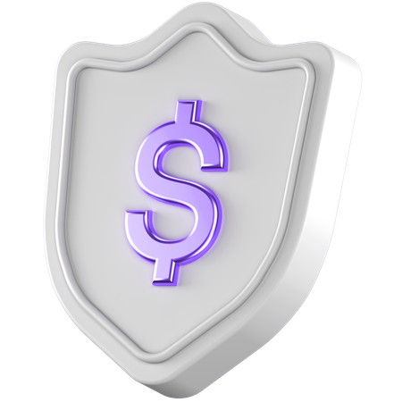 Dollar Shield  3D Icon