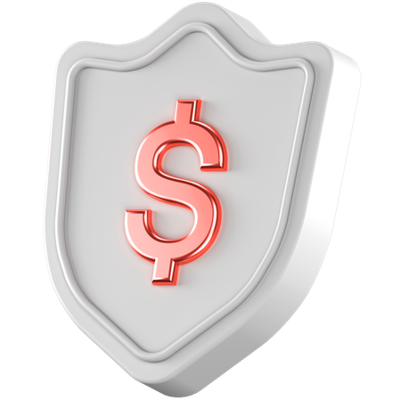 Dollar Shield  3D Icon