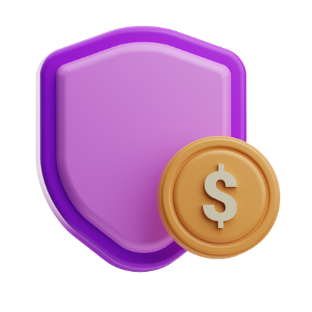 Dollar Shield  3D Icon