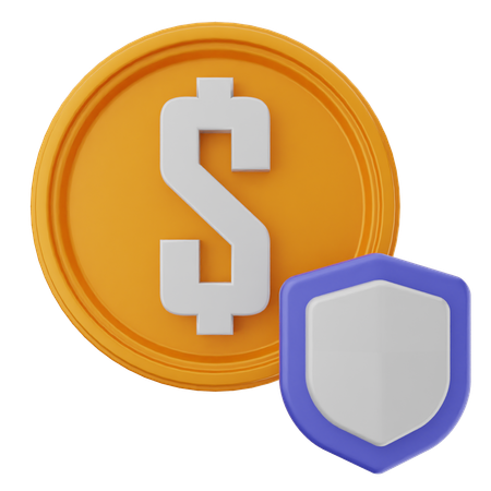 Bouclier du dollar  3D Icon
