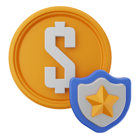 Bouclier du dollar  3D Icon