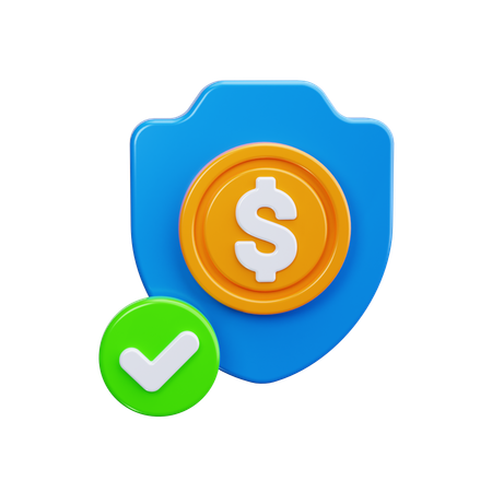 Dollar Shield  3D Icon