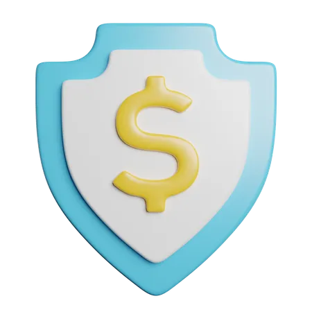 Dollar Shield  3D Icon