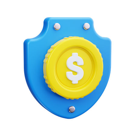 Dollar Shield  3D Icon