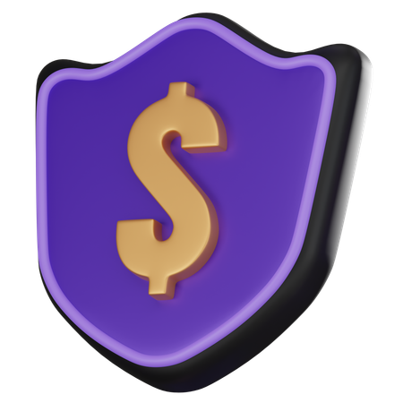 Dollar Shield  3D Icon