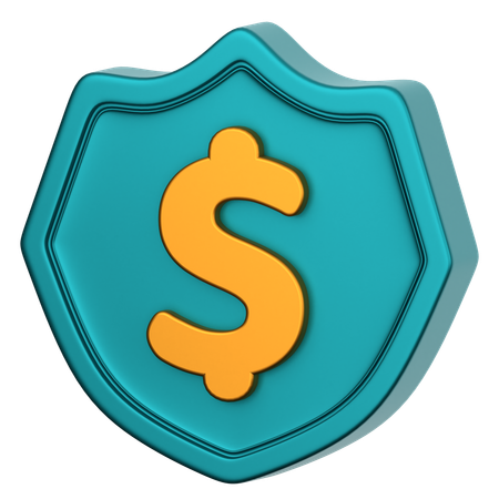 Dollar Shield  3D Icon