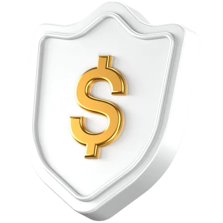 Dollar Shield  3D Icon