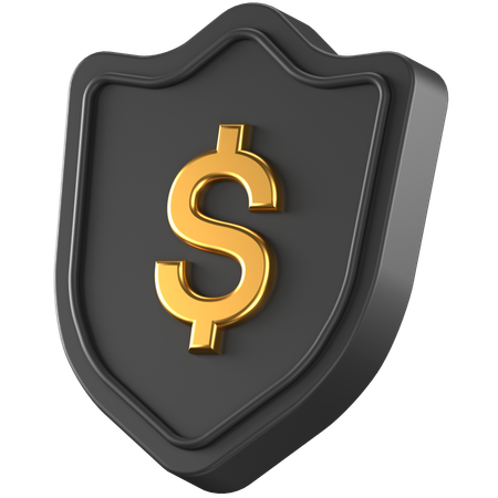 Dollar Shield  3D Icon