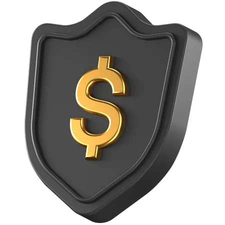 Dollar Shield  3D Icon